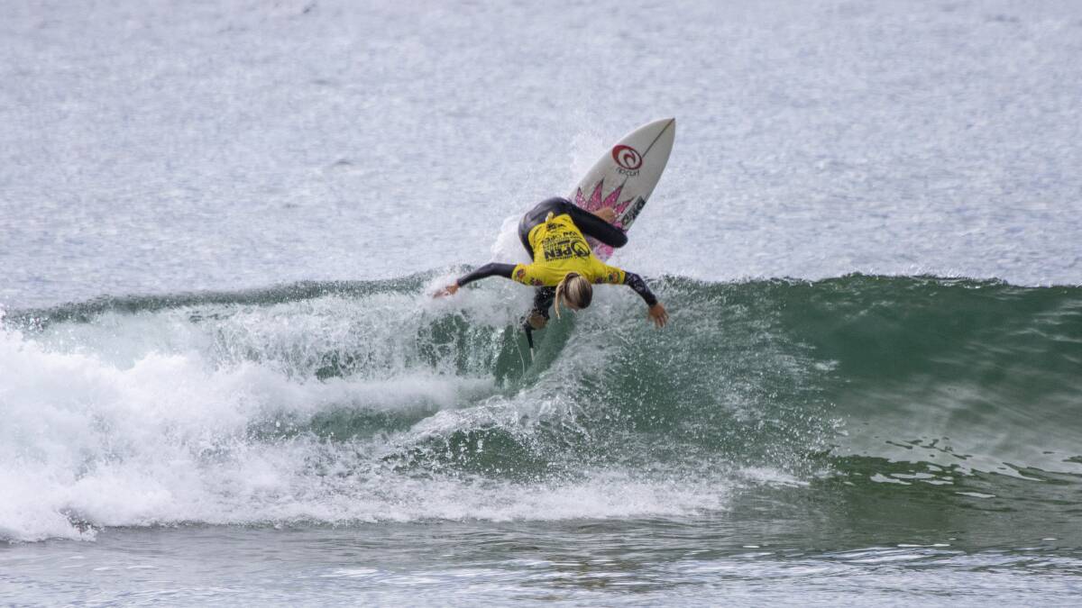 Molly Picklum in action on Monday. Picture: Ethan Smith/Surfing NSW
