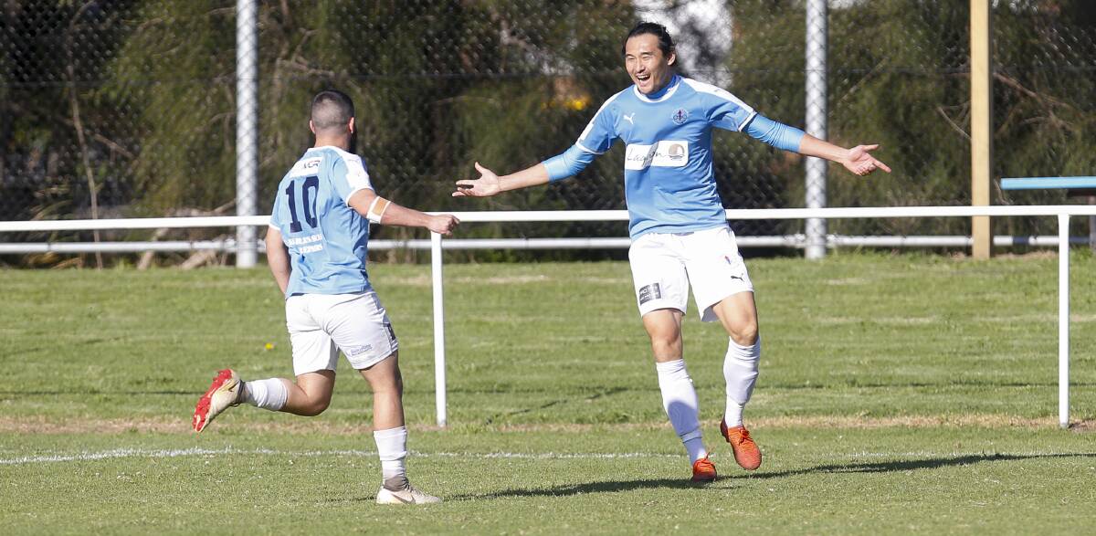 Action from Wollongong Olympic's win over Port Kembla in the Illawarra Premier League at PCYC on Saturday afternoon. Pictures: Anna Warr