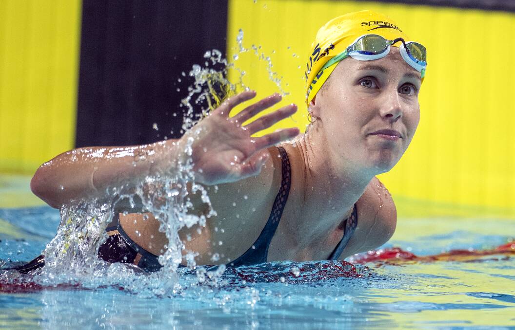 MOVING FORWARD: Emma McKeon played her role in Australia's mixed 4x100m medley relay victory on Wednesday morning (AEDT). Picture: Tim Clayton/Corbis via Getty Images