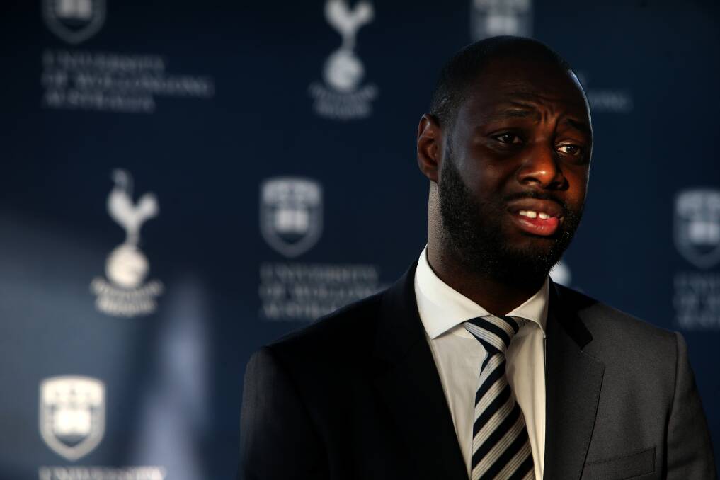 Former Hotspur captain Ledley King at the launch of the UOW Tottenham Hotspur Global Football Program in 2019. Picture by Sylvia Liber