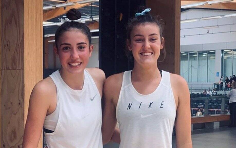 NEXT ADVENTURE: Illawarra friends Mia Evans (left) and Sharnee Behr are delighted to be selected in the Netball NSW Emerging Talent Squad.