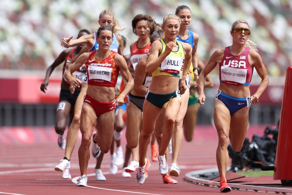 FOCUSED: Jessica Hull (pictured in action at the Tokyo Olympics) was in red-hot form at the Millrose Games on the weekend. Picture: Michael Steele/Getty Images