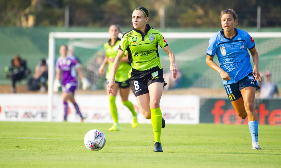 MOVING FORWARD: Canberra United W-League midfielder Olivia Price has joined the Illawarra Stingrays. Picture: Jamila Toderas