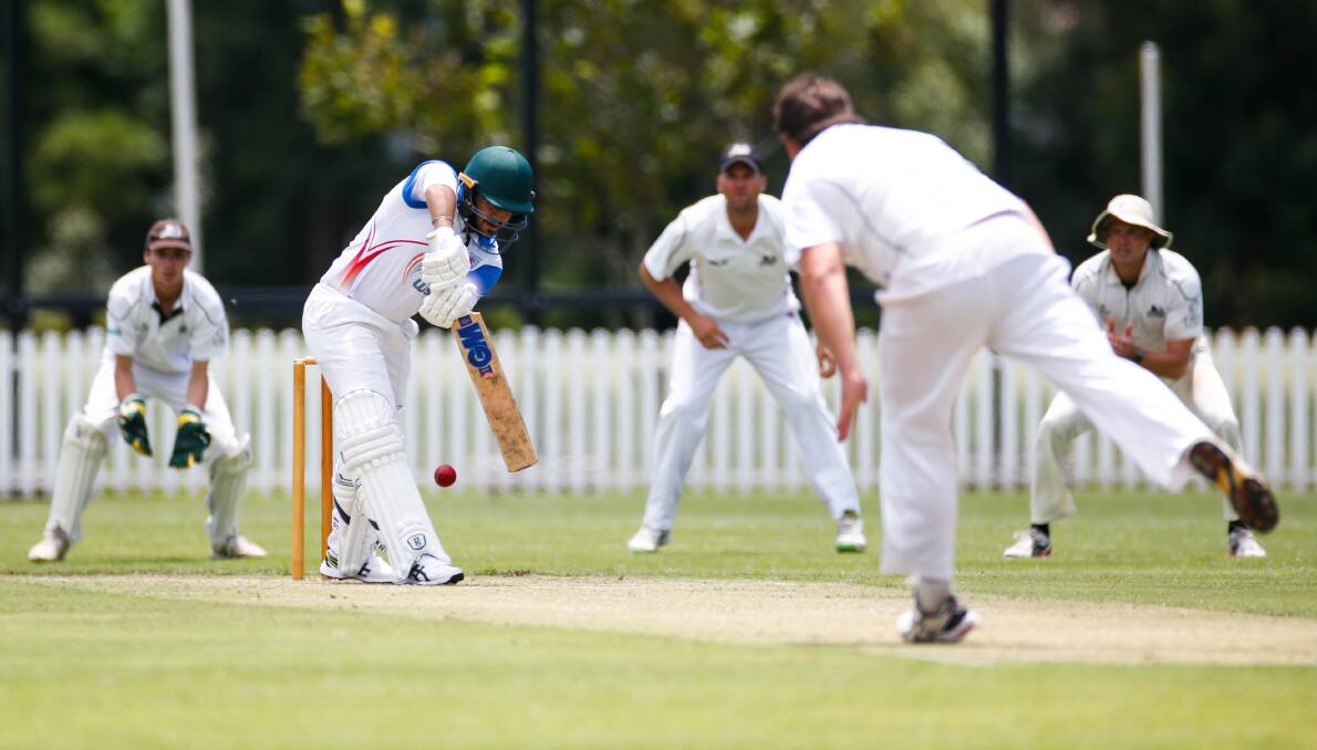HARD WORK: Raman Wadhwa batting for Wests against Balgownie at Figtree Oval on Saturday. Picture: Anna Warr