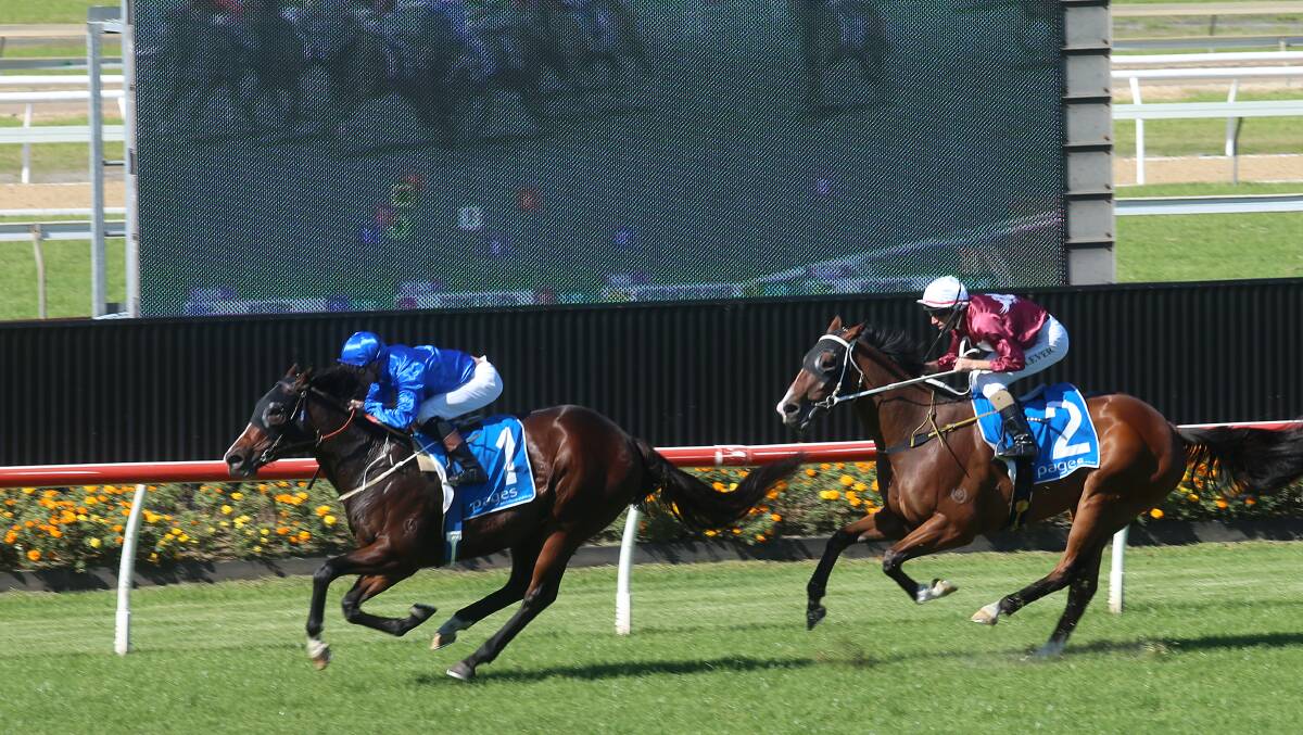 Kateru wins the Maiden Handicap over 1300m by a length from Divine Eleven on Saturday. Picture: Sylvia Liber