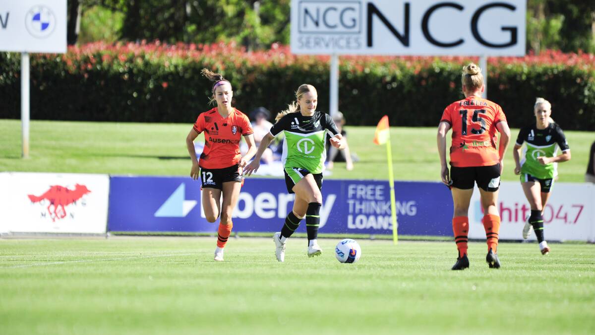Hayley Taylor-Young has her eye on a starting position for Canberra United. Picture: Dion Georgopoulos