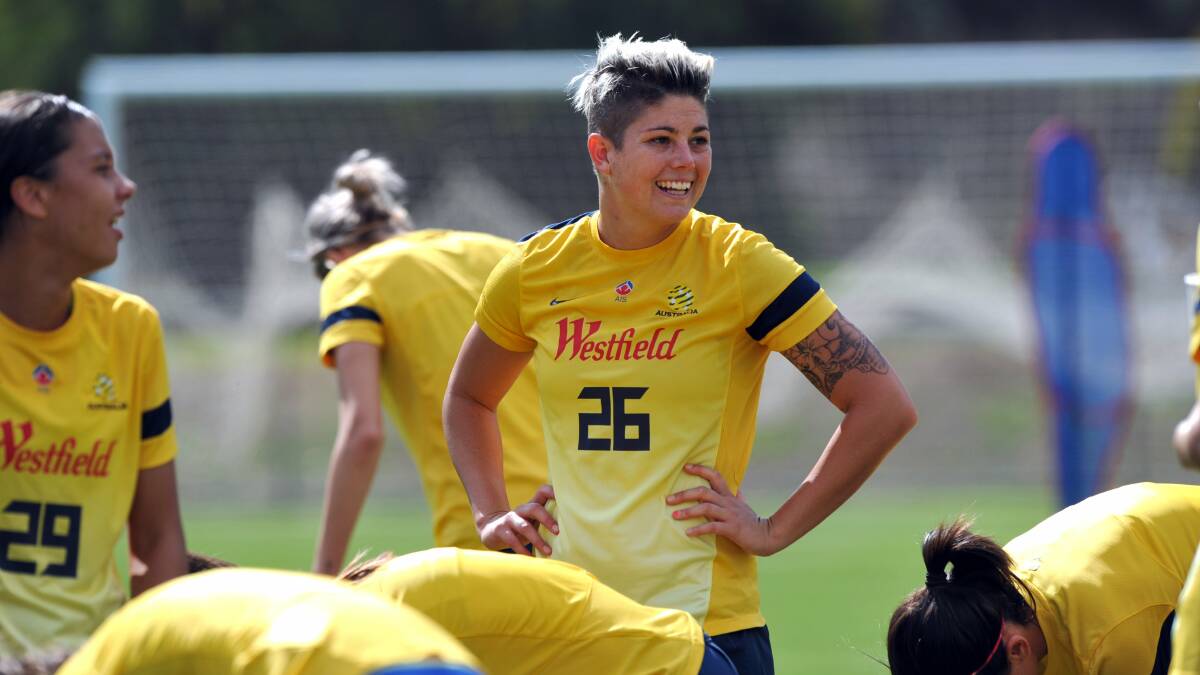 Canberra United's Michelle Heyman last played for the Matildas back in 2018, before announcing her retirement from the national squad in 2019. Picture by Graham Tidy.