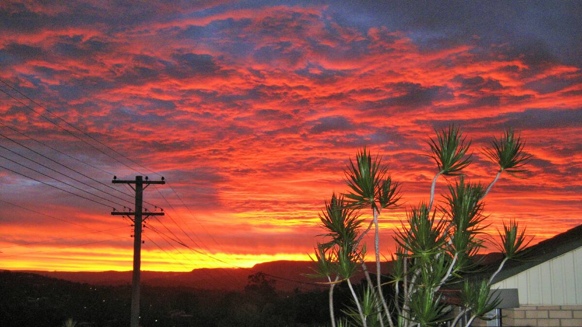 On Fire: Sunset over Kanahooka by Pat Reece. Send images to letters@illawarramercury.com.au or share on our Facebook page.
