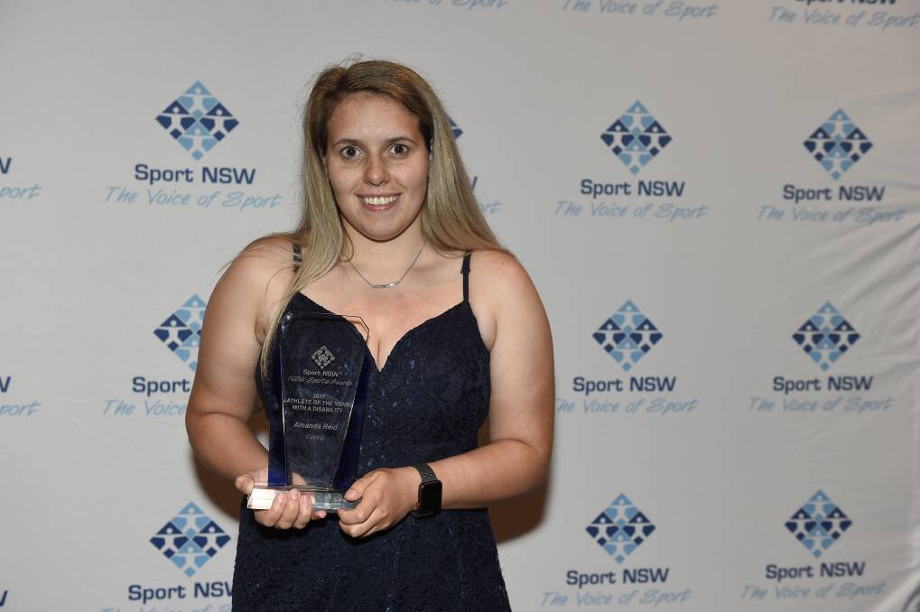 HONOURS: Amanda Reid took out the prestigious NSW athlete of the year with a disability award. Picture: Sport NSW 