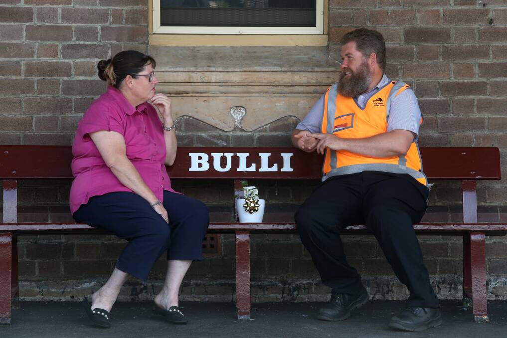 Kind gesture: Bettina Edward-Vbetkovski will be forever grateful to Bulli train station attendant Adam Hassett for performing CPR and saving her father's life. Picture: Robert Peet