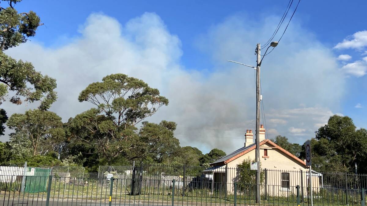 Smoke continued to linger in the Heathcote area. Picture: Ashleigh Tullis