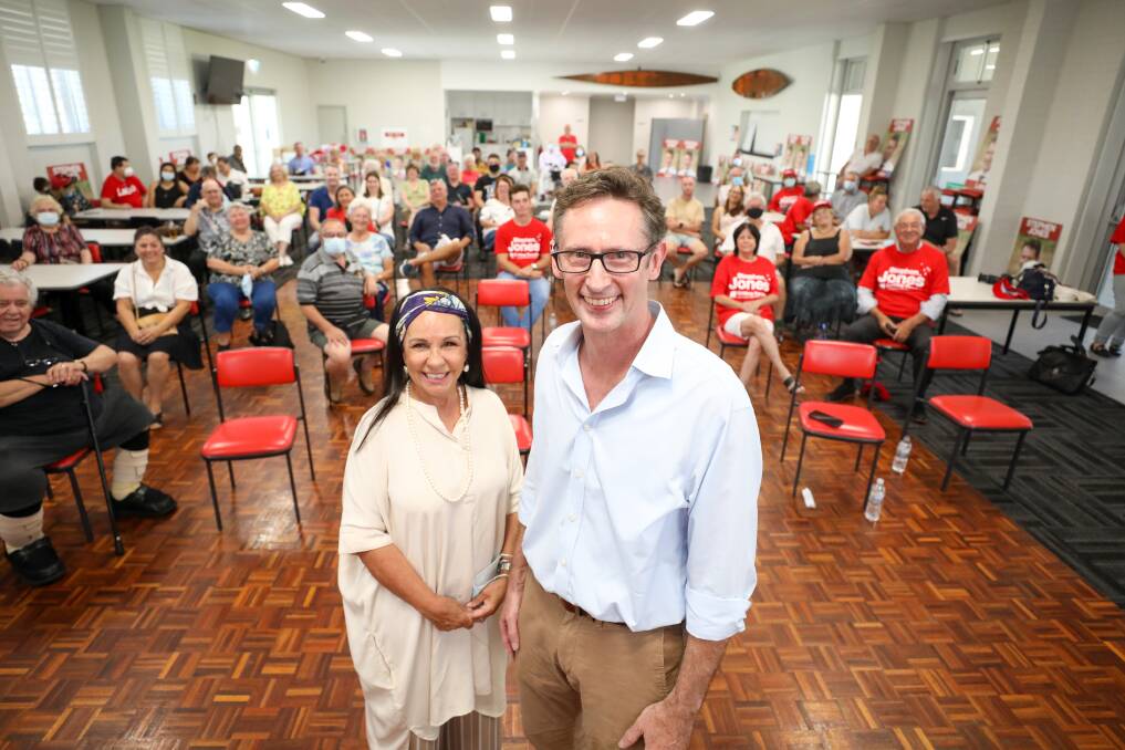 Campaign-mode: Whitlam MP Stephen Jones and Barton MP Linda Burney announced Labor and local policies ahead of the federal election.
