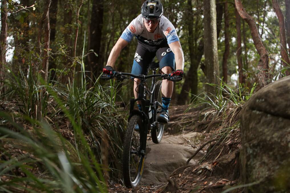 Mountain bike rider Josh Carlson supports the creation of trail network on Mount Keira. Picture: Adam Mclean