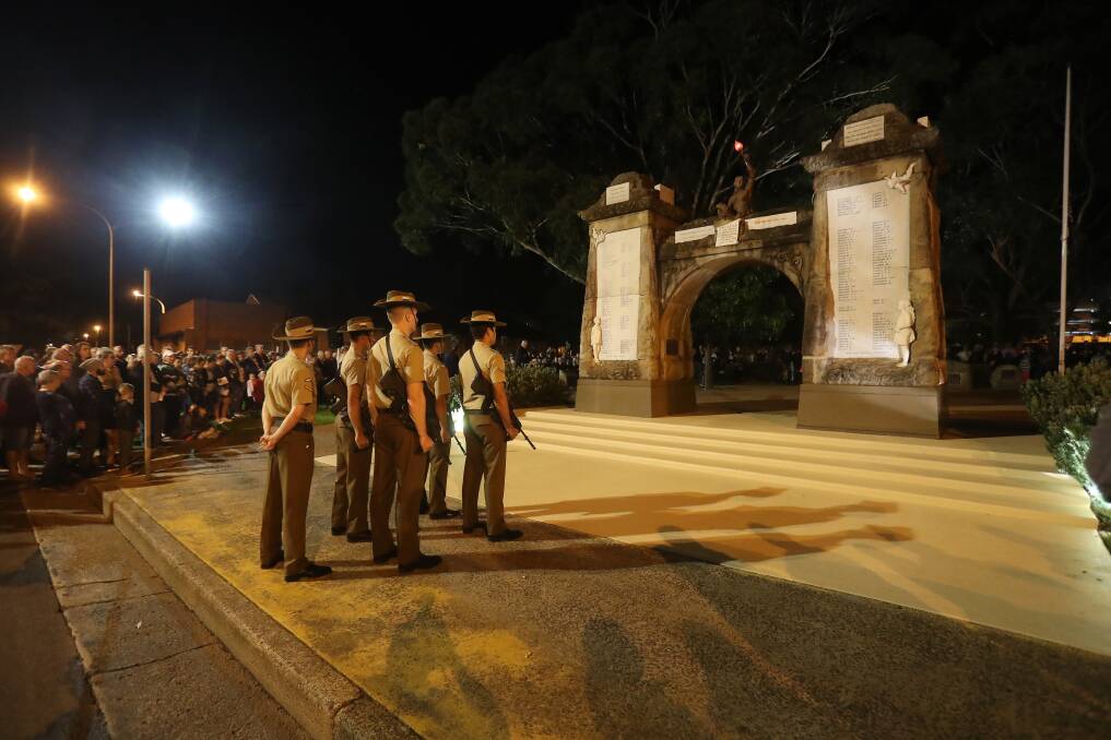 Wollongong RSL sub-branch Anzac Day dawn service at MacCabe Park last year. Picture: Robert Peet