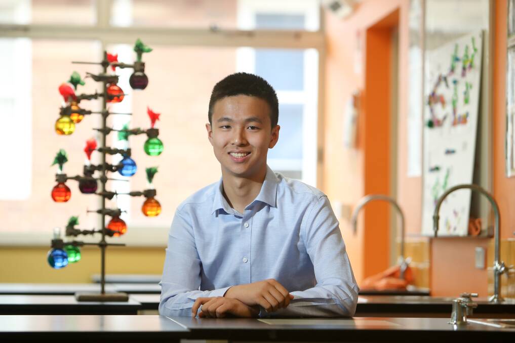 ACHIEVEMENT: Ben Yan, a year 11 accelerated student at Smith's Hill High School, finished first in the 2019 HSC in 'investigating science'. Picture: Adam McLean