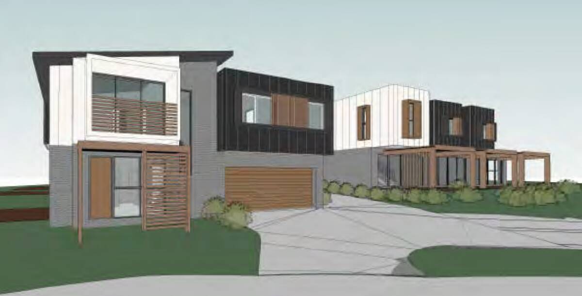 A 3D image of the proposed townhouses in Bundarra Place. Picture: Wollongong Local Planning Panel