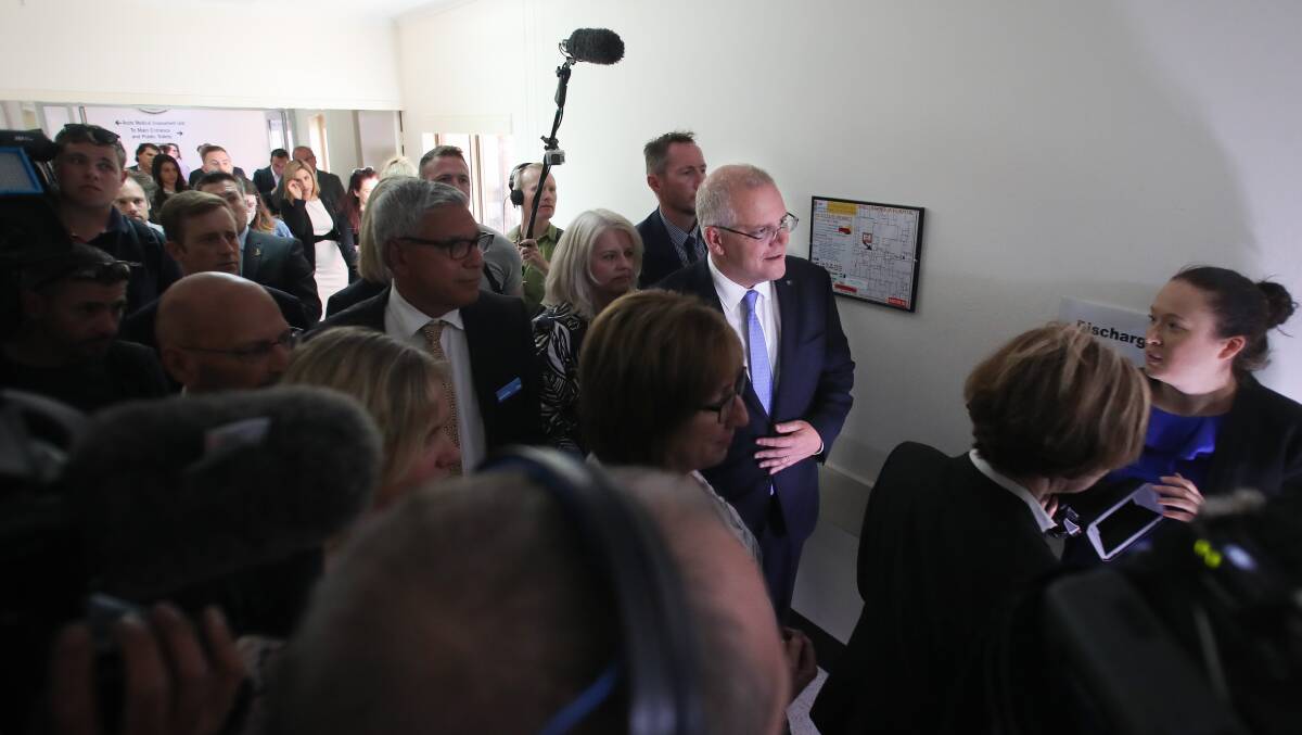 The Prime Minister was in the region to announce $128 million for the redevelopment of Shellharbour Hospital. 