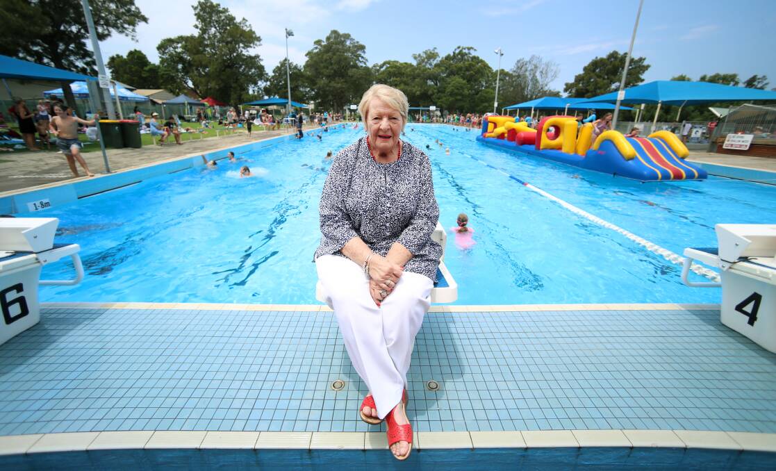 Big splash: Helen McKay has been named the Citizen of the Year for her commitment to teaching children to swim for 50 years. Picture: Sylvia Liber