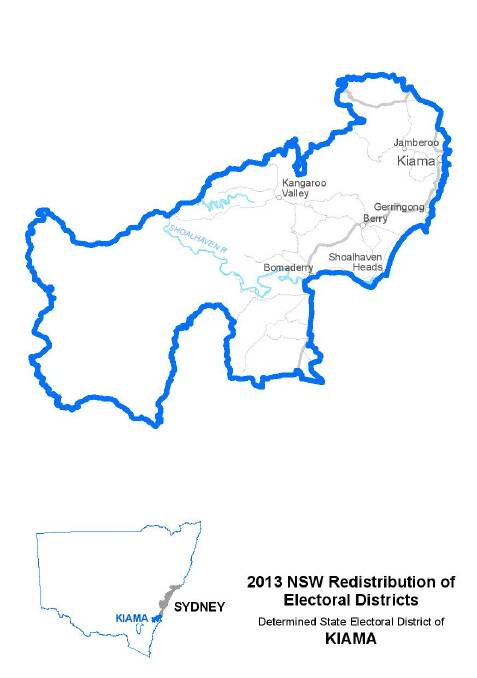 Kiama electorate boundaries. Picture: NSW Electoral Commission