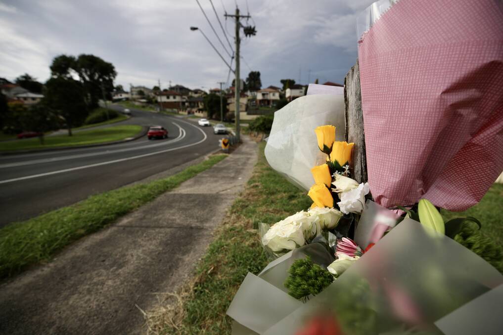 Tributes were left at the scene of the crash by Mr Faux's loved ones. Picture: Adam McLean