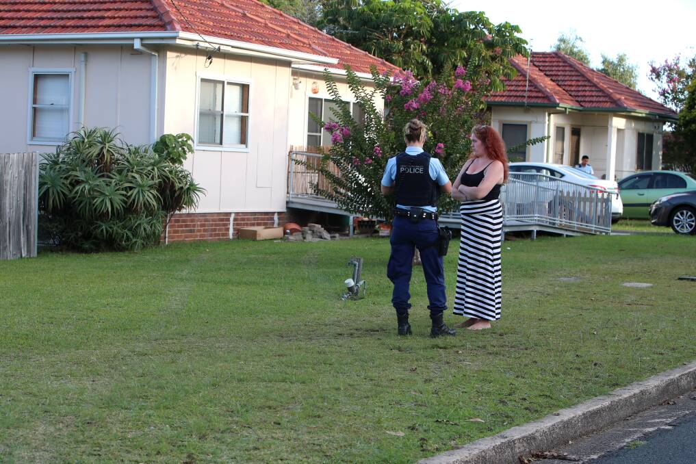 Wollongong police officers investigated the scene of an alleged hit and run. Picture: Sylvia Liber
