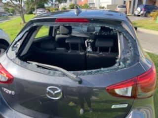 Police will allege Good and Lamelza smashed these vehicles during a vandalism spree this month. Picture: Lake Illawarra Police District