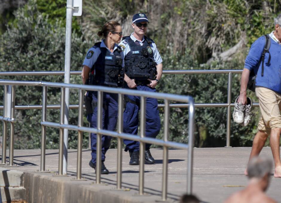 Wollongong and Lake Illawarra police continue to patrol public places to ensure people have a reasonable excuse to be outside of home. File picture: Anna Warr
