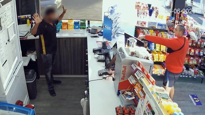 Matthew Buss frightened a service station attendant on June 6. Picture: Supplied