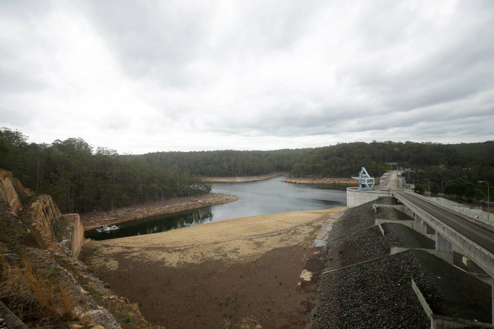 Declining: Warragamba Dam is at 54.8 per cent capacity. Fairfax file image: Chris Lane