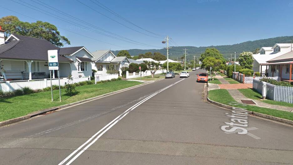 Police allege two men tried to break-in to homes on Station Street, Thirroul. Picture: Google Maps