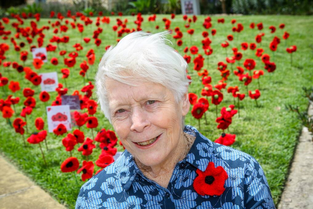 Lest we forget: IRT Links Seaside's Gail Inglis and 25 other residents created 430 hand-knitted poppies to plant in the garden to mark the centenary of the Armistice.