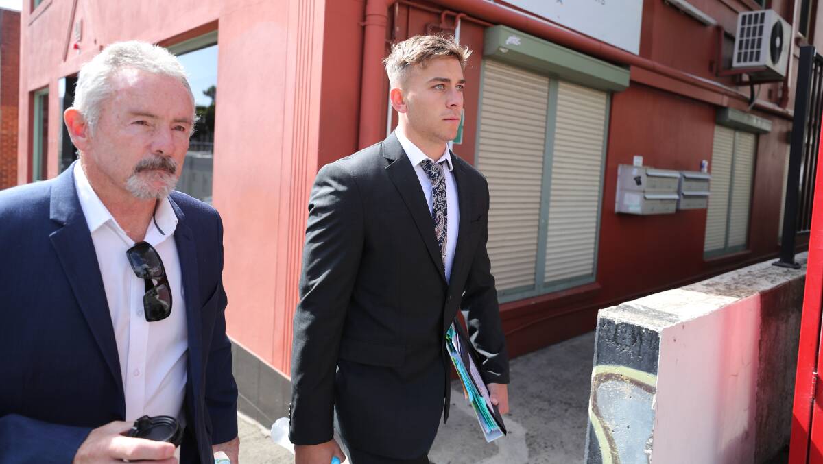 Callan Sinclair (right) listened to his co-accused Jack de Belin recount his version of events to the jury. Picture: Robert Peet