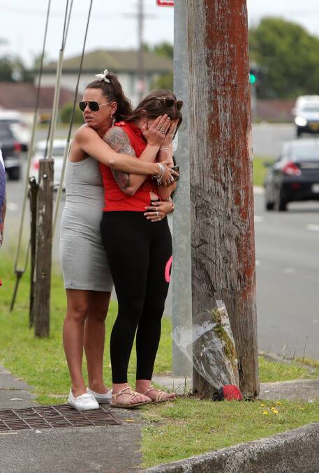 Mother's heartbreak as she see the scene of her son's fatal crash. Picture: Sylvia Liber