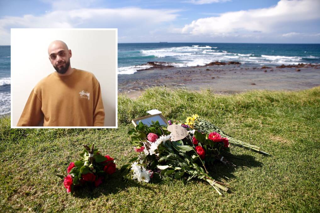 Tragedy: Tributes of flowers have been laid to honour the life of Saadallah El Kourouche and a five-year-old boy who drowned when the boat they were in capsized off Bulli coast. Picture: Adam McLean.