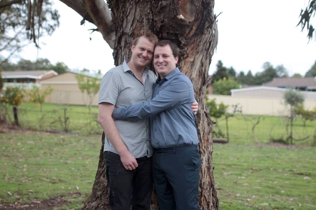 Wish granted: Dane Coulter and Sean Duffy have wanted a baby for five years and two local women will help make this a reality. Pictures: Simon Bennett