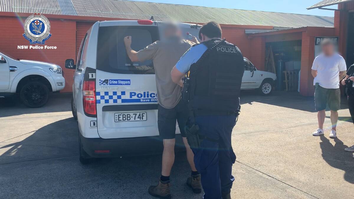 Two men were arrested in relation to the alleged supply of prohibited drugs in the Wollongong area on Tuesday. Picture: NSW Police