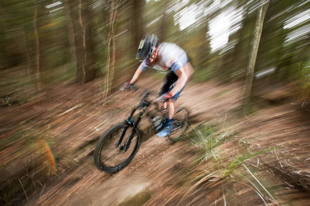 Mountain bike rider Josh Carlson supports the creation of trail network on Mount Keira. Picture: Adam Mclean
