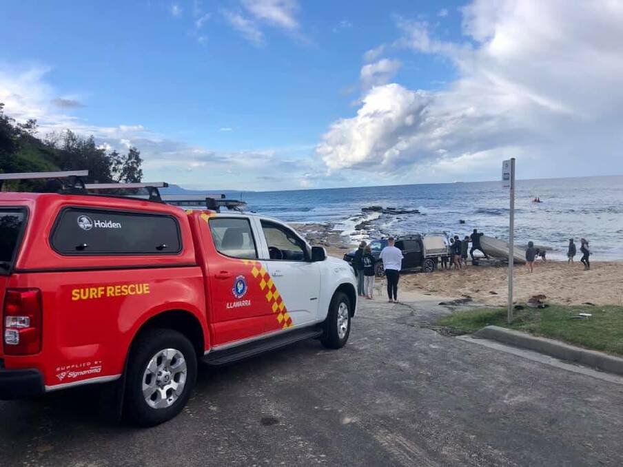 Rescue: Four teens needed to be towed to safety after their boat encountered mechanical problems. Picture: Picture: Surf Life Saving Illawarra