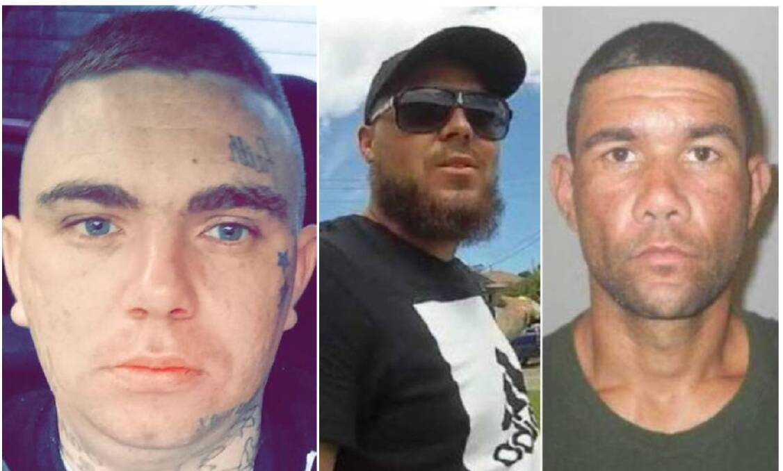 On trial: Darren Butler (middle) and Andrew Russell (right) are defending manslaughter allegations after Daniel Merrett (left) was killed followed a car collision.