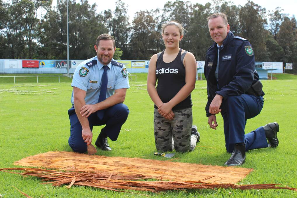 Working together: Superintendent Mark Wall, Fit Together participant Shahani Donovan and Acting Assistant Commissioner Chris Craner at the launch of new community program. Picture: Ashleigh Tullis