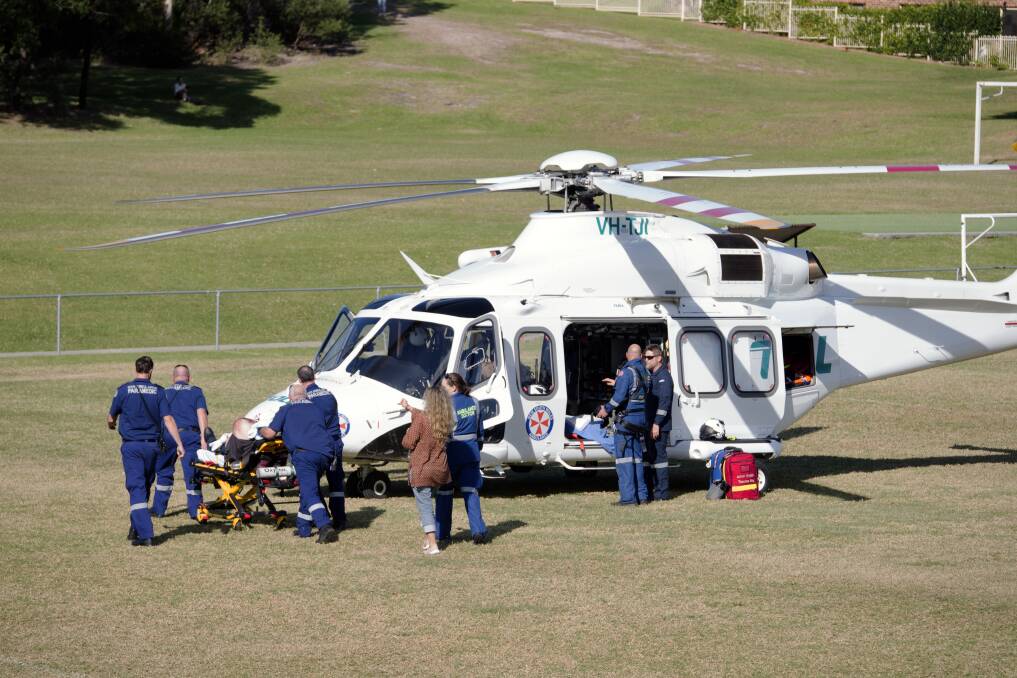 A man has been airlifted to hospital after he injured his head. Picture: Chris Duczynski, Malibu Media