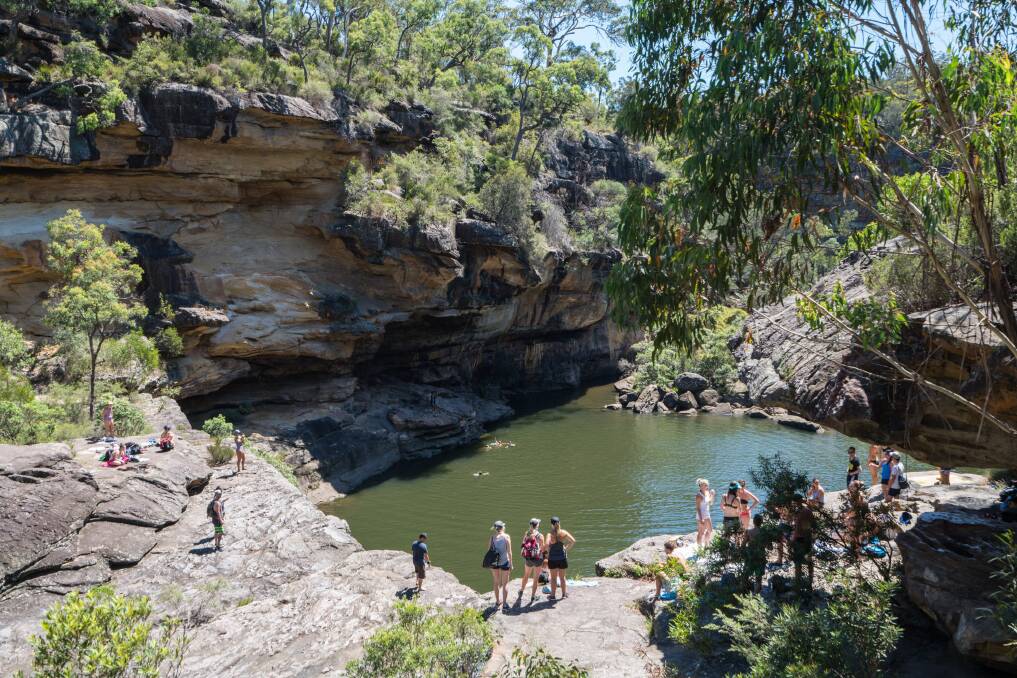 Mermaid Pools in Tahmoor is known popular swimming spot however is dangerous due to the cliff. File picture: David Noble