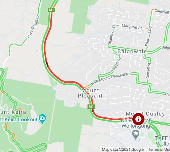 Heavy traffic delays after truck crash on Mount Ousley Road