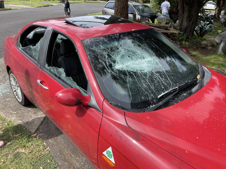 Mathew Hall's car was allegedly damaged during the assault.