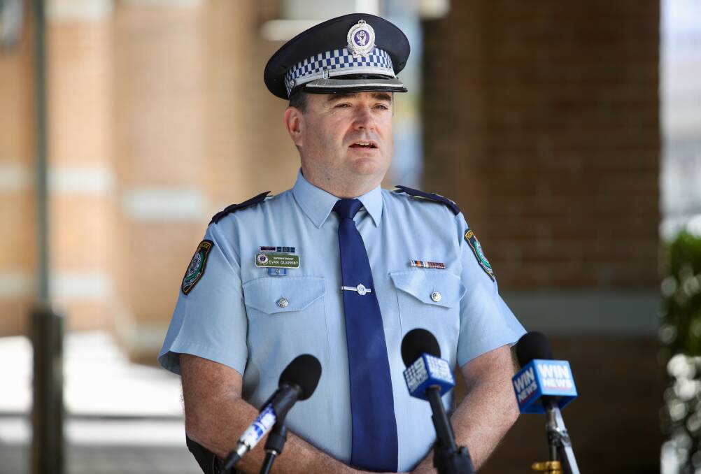 Enforcement: Wollongong Police District Commander, Superintendent Evan Quarmby, said police could and would enforce government orders to stop the spread of coronavirus. Picture: Adam McLean