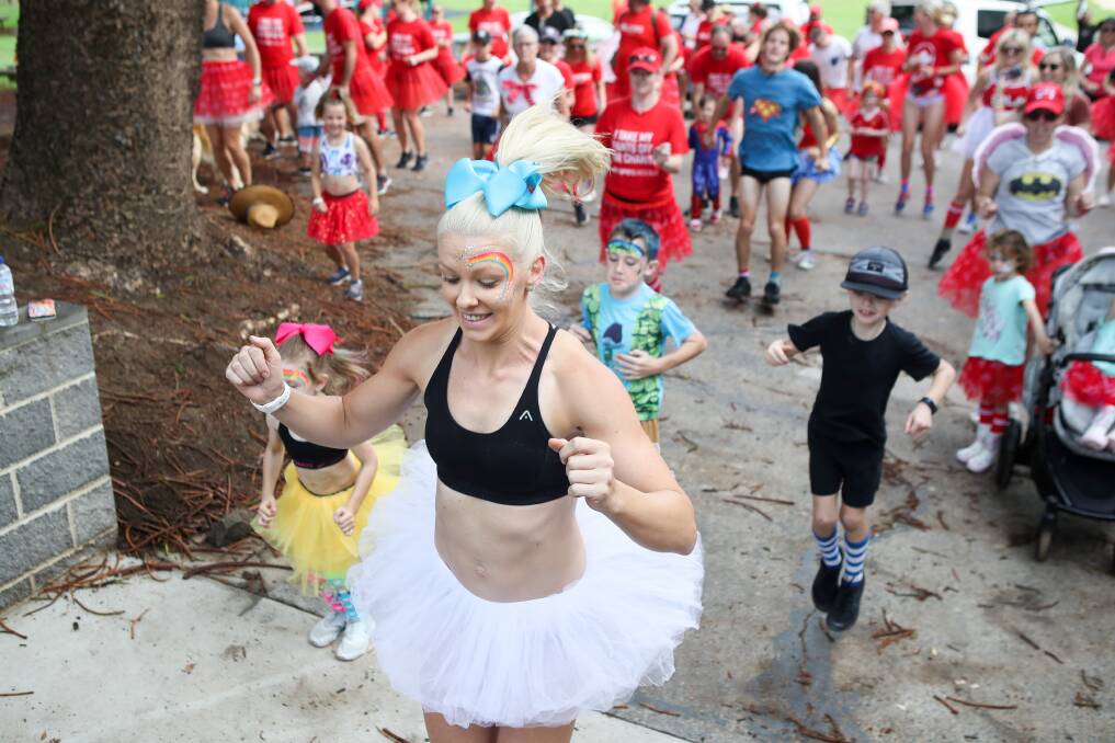 Dozens turned out to run, walk or dance in the Cupids Undie Run along Kiamas Surf Beach on Sunday. The charity event raises money and awareness for genetic disorder Neurofibromatosis. Pictures: Adam McLean