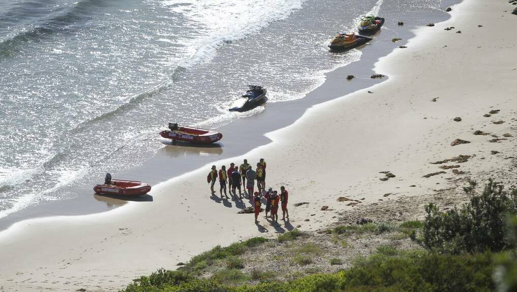 A major search was conducted for three men swept out to sea. Picture: Anna Warr