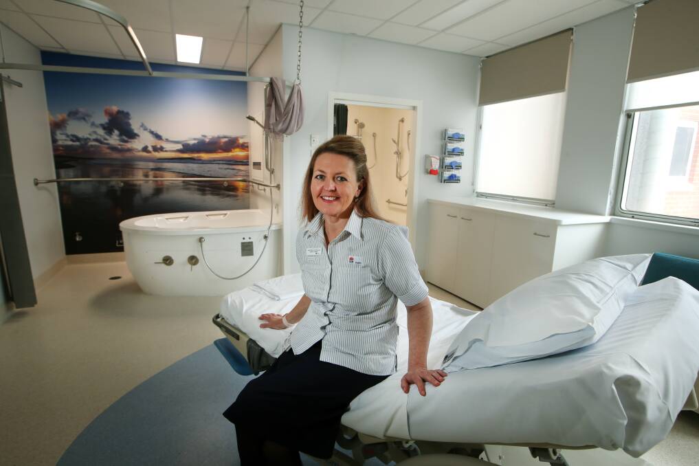 Karen Atkin feels the new birthing suites are welcoming and calming for pregnant women. Picture: Sylvia Liber