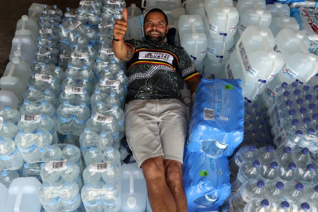Call out: Dale Wright is asking Illawarra residents to donate bottles of water so he can transport and distribute it to the residents of Walgett. The town is going through a water crisis. Picture: Robert Peet
