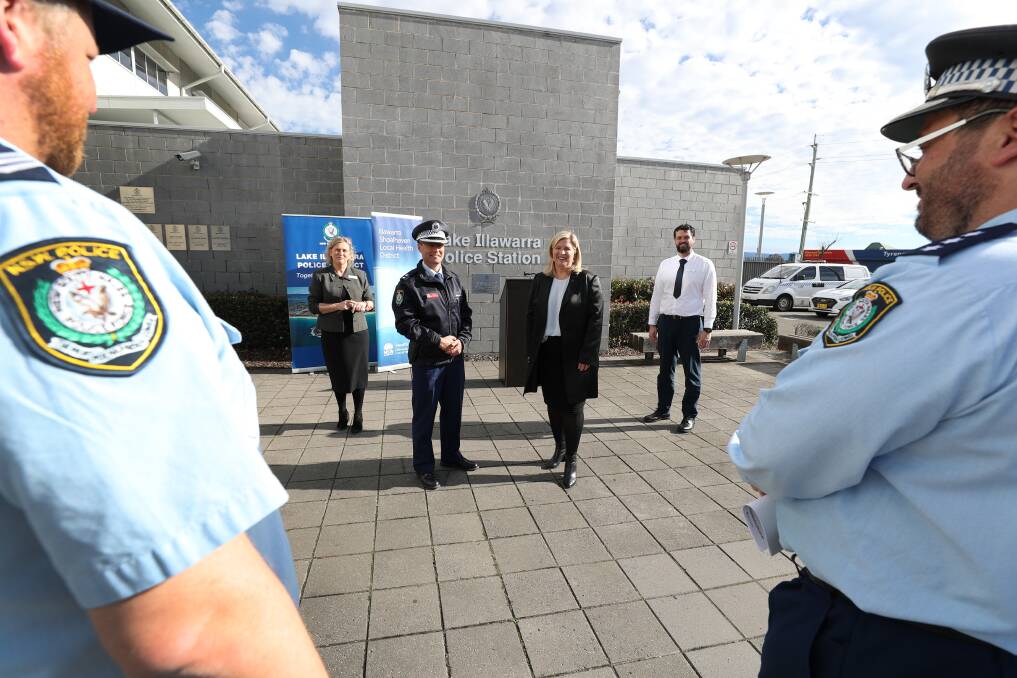 Collaboration: ISLHD mental health director Caroline Langston, Acting Supt Dan Richardson, Mental Health Minister Bronnie Taylor and clinician Chris Scott at the PACER program announcement. Picture: Robert Peet